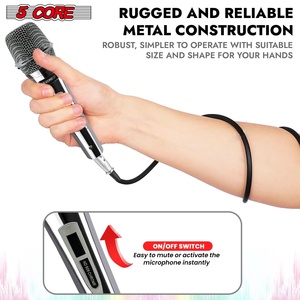 ไมโครโฟนไดนามิก 5Core XLR สำหรับคาราโอเกะ ร้องเพลงในสตูดิโอ ไมค์แบบมือถือ - Product Image 5