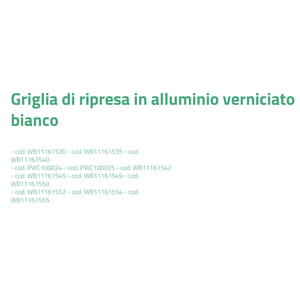 Grille d'admission en aluminium peint blanc Tecnosystemi pour systèmes de climatisation, registres et grilles - Product Image 2