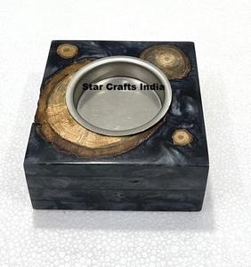 Brûleur à Bakhoor en résine décorative de haute qualité avec incrustation de bois, décoration d'intérieur, porte-encens parfumé, Mubakhar, charbon de bois, design moderne - Product Image 3