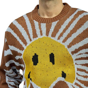 Sudaderas con logotipo de mezcla de algodón transpirable con diseño tejido personalizado al por mayor para hombre, Jersey ligero, diseño moderno - Product Image 4