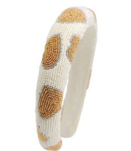 Bandeaux skinny perlés faits à la main Tissu confortable Facile à porter Accessoire bandeau brodé à la main doux et rembourré - Product Image 2