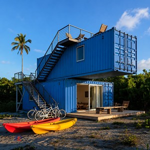 Casa Contenedor Modular Prefabricada Tipo A, Mini Casa para <span class=keywords><strong>Hotel</strong></span> o Resort <span class=keywords><strong>Tropical</strong></span> - Product Image 1
