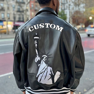 Chaqueta de cuero premium para hombre, corte ajustado, cálida, de invierno, hecha con cuero genuino para un estilo casual moderno. - Product Image 4