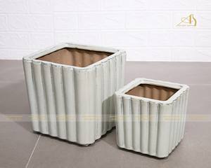 Le pot de fleur blanc FI136H16 de conception moderne pour la maison et le jardin améliore les mini paysages - Product Image 2