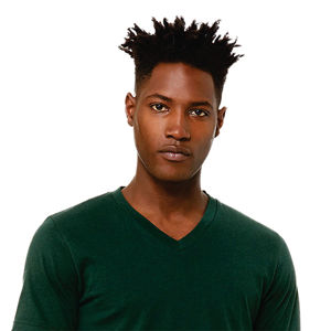 Airlume-Camiseta de algodón peinado y anillo para hombre y mujer, camiseta de manga corta con cuello en V, 100% oz, 4,2 - Product Image 4