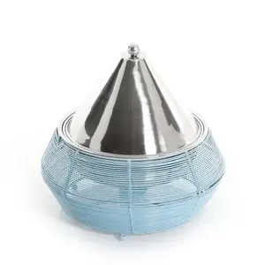 Yeni Metal Hotpot Pot için Metal standı ile en kaliteli el yapımı lüks güveç yuvarlak şekil masa mutfak hizmet kullanımı