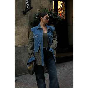 Chaqueta vaquera acolchada para mujer con ribete 7071 - Product Image 3