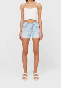 Pantalones cortos de mezclilla con dobladillo crudo de cintura alta Y2K Pantalones cortos de mezclilla para mujer Estilo de dibujos animados Streetwear Pantalones cortos de mezclilla personalizados para mujer - Product Image 5