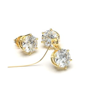 Avarta 2 Carat Solitaire Pendant Set with 5A Grade GlitzC American Diamonds Sterling <b>Silver</b> <b>Stud</b> Earrings Jewelry - Product Image 3