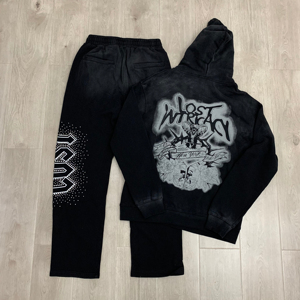 Sudadera con capucha cálida con estampado puff, forro polar de invierno, algodón grueso, unisex, estilo holgado, duradera, de calidad, elegante, moderna, informal, estilo urbano - Product Image 6