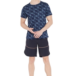 T-shirt décontracté pour homme, couleur unie, manches courtes, logo imprimé en relief sur le devant, mélange polyester/coton, respirant, séchage rapide, coupe classique - Product Image 6
