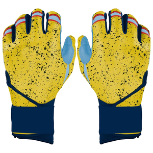 Gants de frappe de baseball pour gaucher en cuir de chèvre souple personnalisés, antidérapants, professionnels, pour hommes adultes, prix de gros - Product Image 5