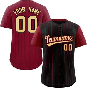 Camiseta de béisbol sublimada abotonada Jersey personalizado equipo uniforme aparejos sarga bordado nombre número jóvenes malla transpirable - Product Image 1