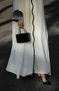 Vêtements de soirée blancs, abaya dubae, abaya en soie, dernière abaya, abaya traditionnelle, abaya chic - Product Image 2