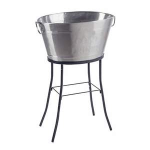 Cubo de cuerda galvanizada Cubo de hielo Tinas de bebidas Tina de bebida galvanizada de metal Mesa Cerveza galvanizada de metal de lujo - Product Image 4