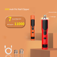 Best-Selling Automatic Pet Supplies Cat Nail Trimmer Battery-Powered Plastic Silent Nail Grinder with LED Lights for <strong>Dogs</strong> Cats