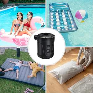 Bomba <span class=keywords><strong>de</strong></span> aire eléctrica con luz LED, inflador <span class=keywords><strong>de</strong></span> compresor <span class=keywords><strong>de</strong></span> aire inalámbrico portátil/bombas desinfladoras para cojines inflables, anillo <span class=keywords><strong>de</strong></span> natación para barcos - Product Image 2