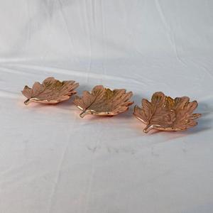 Ensemble générique de 3 bols à fruits secs Design classique avec finition en cuivre Bol à feuilles en aluminium fait à la main pour l'occasion de mariage - Product Image 5