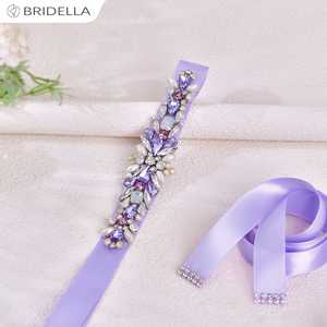 Cinturón de Novia Ajustable con Pedrería Lavanda Bridella BS451L - Product Image 1
