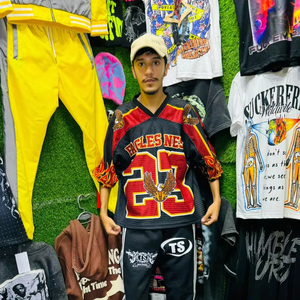 Camiseta de baloncesto personalizada de alta calidad para hombre, 100% algodón, ajuste Regular, hombro caído, cuadrado, informal, transpirable, de secado rápido - Product Image 6