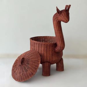 Panier de rangement pour bébé en rotin, design animalier, fait main, best-seller, prix bas - Product Image 5