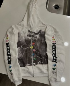 Sweat à capuche pour homme en molleton 100% coton épais, coupe oversize à épaules tombantes, avec fermeture éclair, imprimé numérique, teint uni, personnalisable avec logo, idéal pour l'hiver - Product Image 4