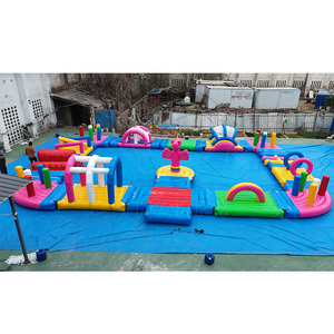Parc aquatique gonflable hermétique, parcours d'obstacles flottant, équipement de divertissement aquatique intérieur pour station balnéaire, jeux aquatiques - Product Image 3