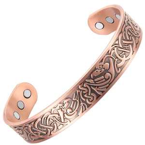 Stylish Healing Copper Fashion <b>Bracelets</b> Braided and Textured Detailing Bangles for Wellness and Fashion - Product Image 4