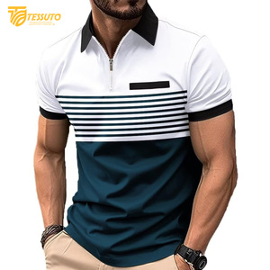 High Quality Men's for Polo Shirt Latest Design Breathable Casual Wear Low MOQ Customized Plus Size Customizable Options - Product Image 1