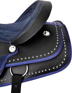 Juego de sillines de barril sintético occidental de calidad superior, tachuela de caballo de carreras inglés, sillín de caballo sintético para carreras de caballos, excelente - Product Image 3