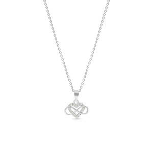 NOVAMART Fine 925 Sterling Silver Heart <b>Infinity</b> <b>Earrings</b> and Necklace Set-for Weddings Wholesale Export - Product Image 2