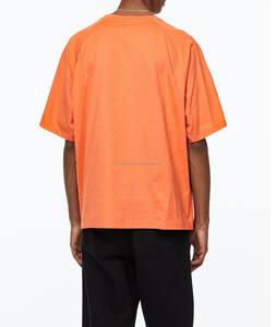 T-shirt surdimensionné en vrac OEM T-shirt uni à manches courtes en coton vierge grande taille avec logo personnalisé - Product Image 2