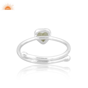 แหวนพลอยเพอริดอตธรรมชาติดูมีเอกลักษณ์925เงินสเตอร์ลิงเป็นของขวัญสำหรับผู้หญิงสำหรับผู้จำหน่ายเครื่องประดับตามต้องการ - Product Image 2