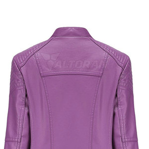 Chaqueta de Cuero para Mujer, Estilo Moderno Urbano, Chaqueta de Cuero Genuino, Estilo Clásico, Ropa Exterior - Product Image 4