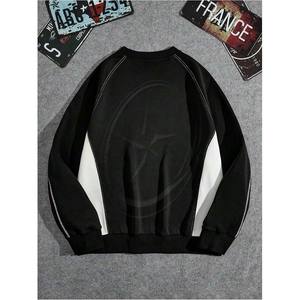 Custom <b>Thermal</b> Low Price Wholesale <b>Men's</b> Letter Graphic <b>Top</b> Stitching Breathable Sweatshirt Long Sleeve Crewneck Pullover <b>Top</b> - Product Image 4