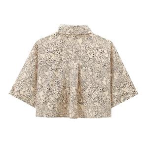 Ensembles de haute qualité élégant en gros pour femmes 100% coton 2 pièces ensemble femmes personnalisé décontracté 3D imprimé Shorts chemise - Product Image 3