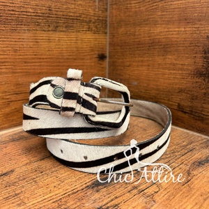 Nuevo cinturón clásico de cuero de vaca con estampado de cebra hecho a mano con estilo, cinturones Unisex de cuero genuino Real desgastados personalizados - Product Image 1