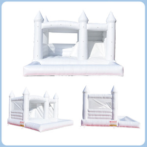Fábrica al por mayor pequeño blanco niños adultos Pvc hinchable castillo hinchable rebote casa saltarina - Product Image 5