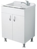 Meuble rectangulaire moderne en aggloméré Negrari, très vendu, avec lavabo en PP, de haute qualité, écologique et résistant à l'eau, avec égouttoir