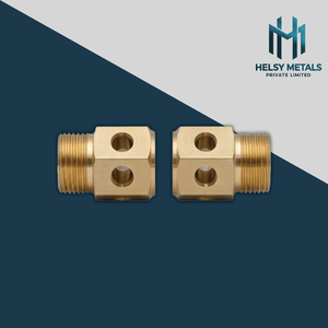 Connecteur hexagonal en laiton tourné CNC de précision durable, raccord mâle fileté avec trous latéraux pour une installation sécurisée des tuyaux industriels - Product Image 2