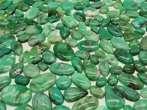 หินคริโซเพรสอัญมณีทรงหลวมสีเขียวธรรมชาติแผ่นหลังเรียบทรงรีทรงหยดน้ำตาทรงหลังเบี้ยขนาดใหญ่ - Product Image 2