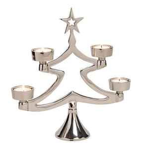 Nouvelle collection de qualité supérieure : Support de bougie en métal fait main en forme d'étoile, finition argentée, pour Noël et la maison - Product Image 2