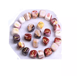 Noreena jaspe Cube Crystal Rune Set Natural Wicca Energy Stone para adivinación e intuición Meditación Protección vikingo - Product Image 2