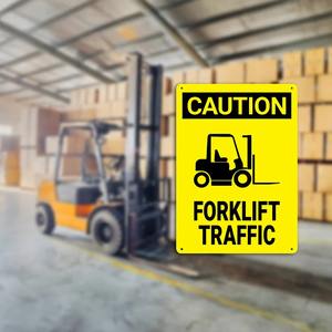 Señal de carretilla elevadora de precaución de alta calidad Retrato de advertencia de seguridad Resistente a productos químicos 10x14 Señal de lugar de trabajo industrial - Product Image 3