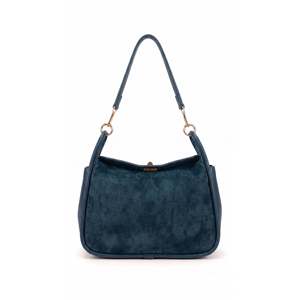 Borsa a Tracolla Morbida in Vera Pelle Scamosciata e Pelle Dollaro, Made in Italy, Art. 26118 - Product Image 4