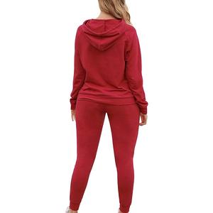 Wholesale Women <b>Tracksuit</b> <b>Velour</b> Two Piece Set Fashion Sportswear Custom Logo Jogging Suit Supplier - Product Image 6