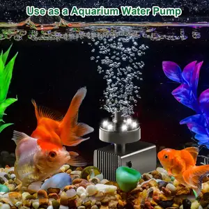 12V Durchfluss verstellbare leise Springbrunnen pumpe mit LED-Leuchten DC-Kreisel-Tauch wasserpumpe