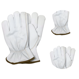 Gants de sécurité d'hiver en cuir de chèvre pour l'extérieur, longueur poignet, avec doublure thermique respirante et écologique, à pouce clé, unis - Product Image 5