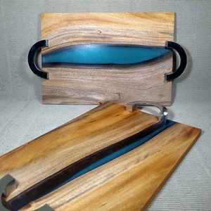 Grande planche à découper en bois pour la cuisine, pour couper les légumes, la viande, les fruits et préparer les aliments - Product Image 6