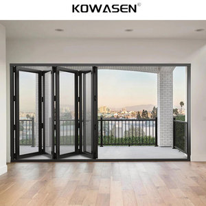 <span class=keywords><strong>Porte</strong></span> <span class=keywords><strong>pliante</strong></span> <span class=keywords><strong>horizontale</strong></span> moderne en verre avec cadre en alliage d'aluminium pour usage extérieur en <span class=keywords><strong>garage</strong></span> - Product Image 2